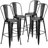 Angelean 24" High Distressed Metal Indoor-Outdoor Counter Height Stool - Back-1736821943-1683327245