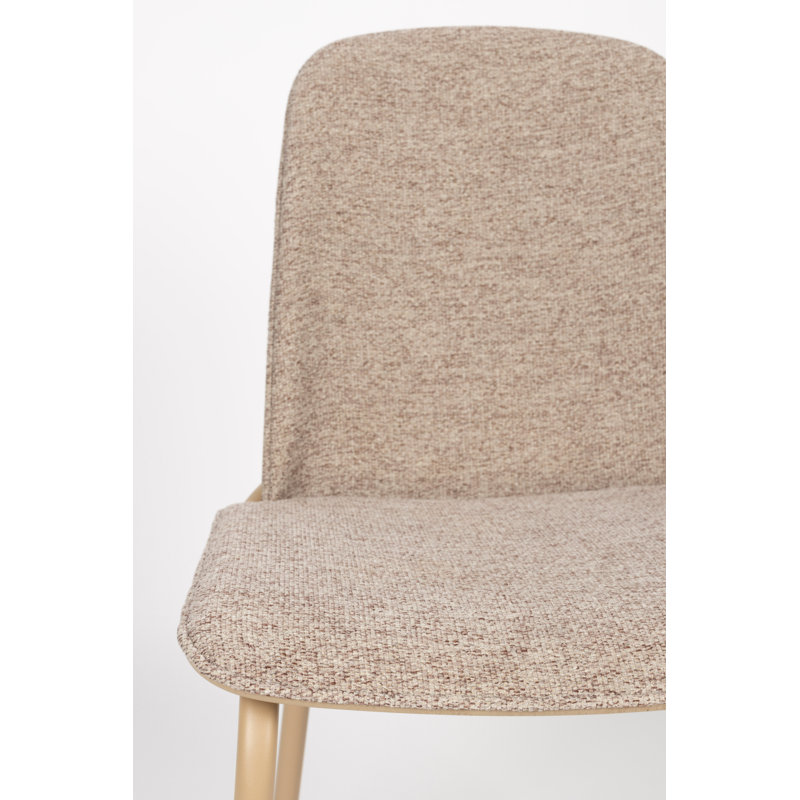 Clip Upholstered Dining Chair, Beige, Beige