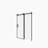 56-60"W x 72"H Frameless Sliding Shower Door,5/16" (8mm) Thick SGCC Tempered Clear Glass,Double Side Easy Clean Coat, Matte Black Finished With Buffer