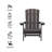 Bamma HIPS Adirondack Chair Weather Resistant-733978493