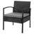 Noli Modern 4-Person Patio Conversation Set with Polyester Cushions in Black and Gray-1535146079