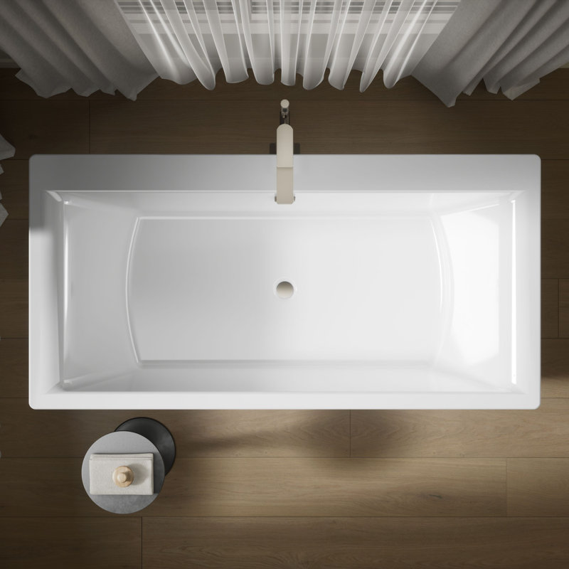 Stargaze® Freestanding 72" x 36" Soaking Bathtub, White