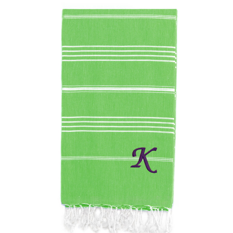 Serviette de plage 100% coton Pestemal Lucky, Gris foncé / Blanc, K