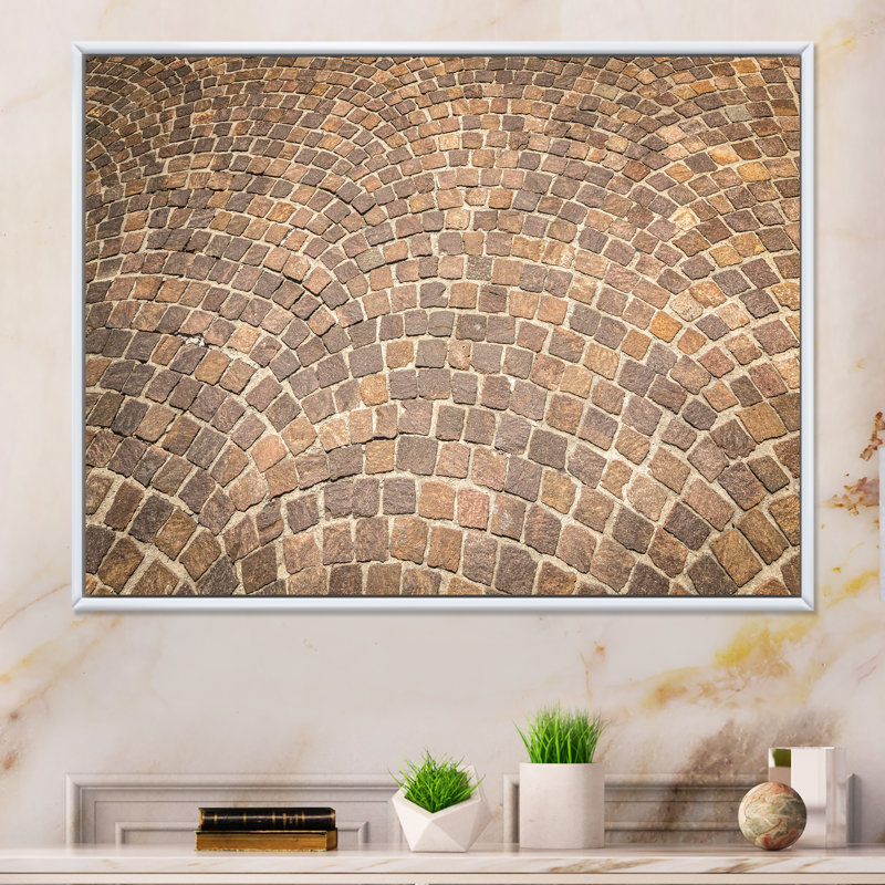 «Paving Abstract Design», reproduction sur toile encadrée, H 8 po x l 12 po x P 1 po, Cadre flottant blanc