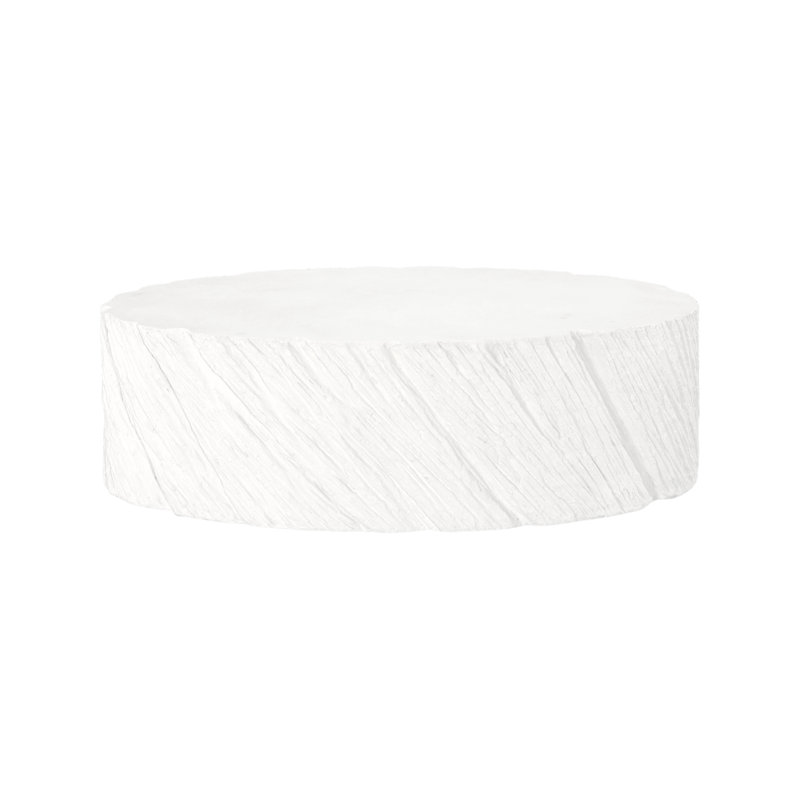 Shear Coffee Table, Rectangle, White Stone, 17" H x 54" W x 34" D