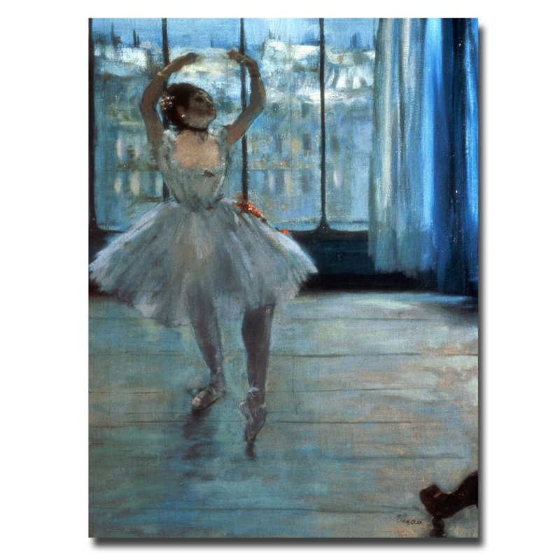 «Danseuse devant une fenêtre» par Edgar Degas - reproduction sur toile, H 24 po x l 18 po x P 2 po