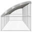  Dog Kennel With Storage Silver Galvanised Steel Outdoor Housing Shelter