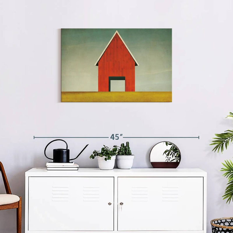 Lilie Rustic Red Barn Summer, 20" H x 30" W