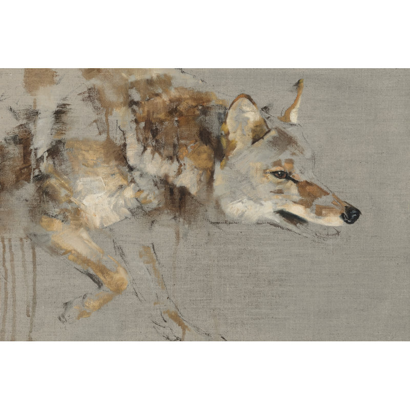 The Drifter - Painting on Canvas, 20 cm H x 30 cm W, Black Floater Framed