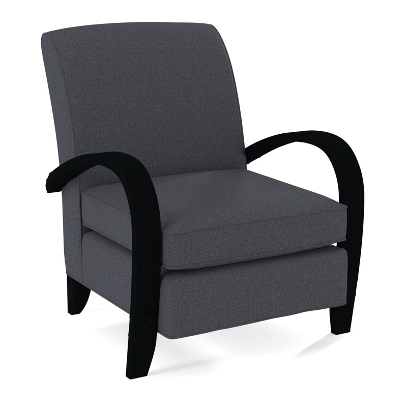 Vero Armchair, Black, White Performance Fabric; 0851-94