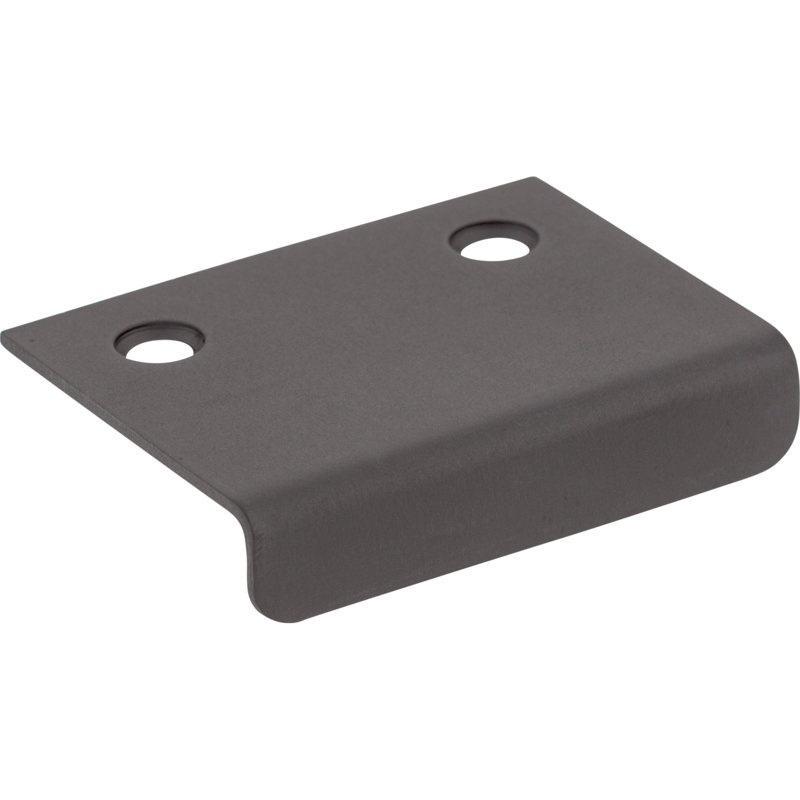 Tab Finger pull, Flat Black, 1 1/4" Center to Center