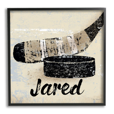 «Vintage Hockey Puck cmw-099», art mural personnalisé