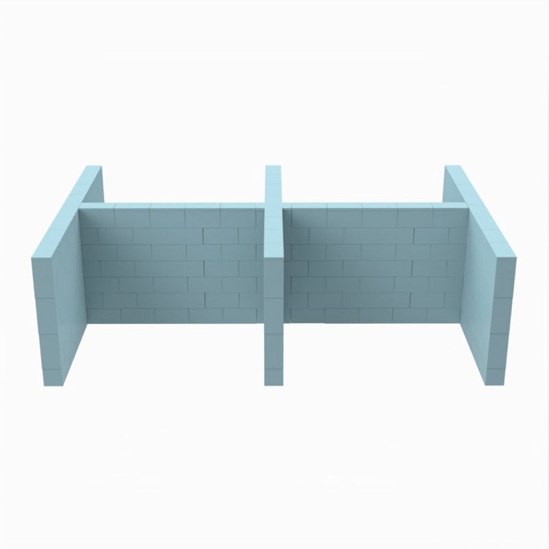 Ensemble de cabines EverBlock Space, Bleu clair, 144"