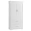 Grande armoire de rangement pour salle de bain, armoire avec deux portes et tiroirs, tablette réglable, panneau de fibres à densité moyenne-653701122