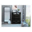 Commode Continental, plateau supérieur, quatre tiroirs, une tablette - noir