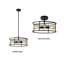 Luminaire suspendu tambour simple 4 lumières