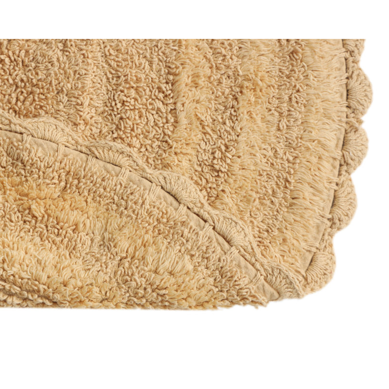 Tapis pour salle de bain 100% coton, Beige