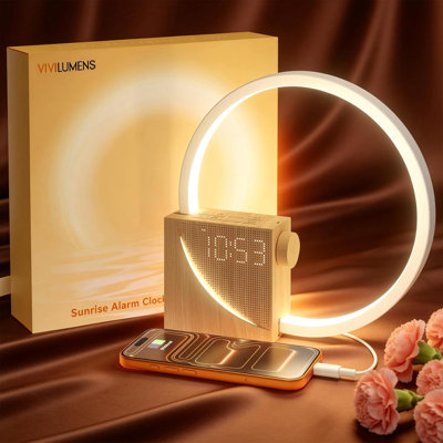 Réveil Sunrise – Lumière progressive pour les gros dormeurs, double alarme, bruit blanc et veilleuse tactile
