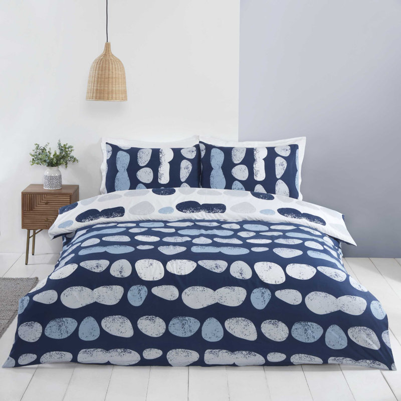 TRURMF Microfibre 180 TC Reversible Duvet Cover Set, Double - 2 Standard Pillowcases, Blue