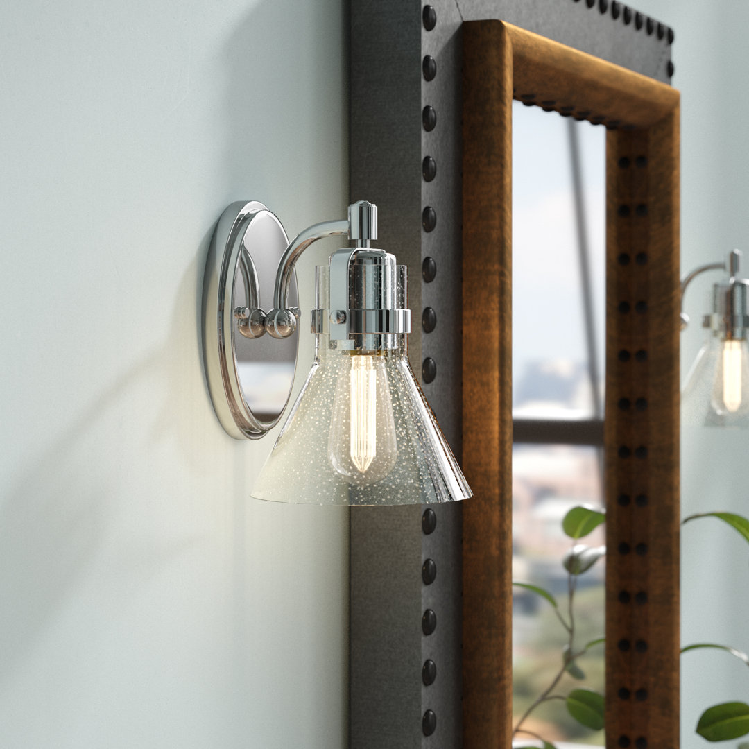 Amarvir 1 - Light Dimmable Polished Chrome Armed Sconce Breakwater Bay 