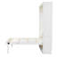 Lit escamotable double pleine grandeur avec 2 tiroirs de rangement, lit escamotable mural compact pour les petites pièces