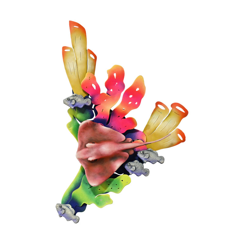 Scène d'aquarium tropicale peinte
