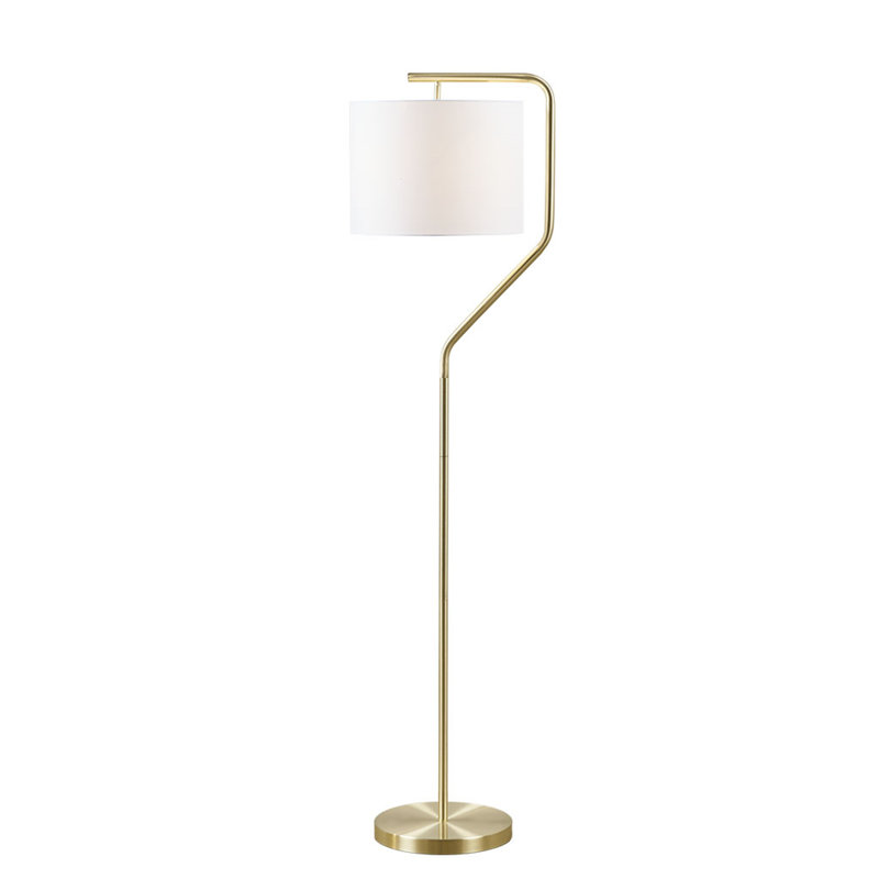 Lampe sur pied angulaire en métal