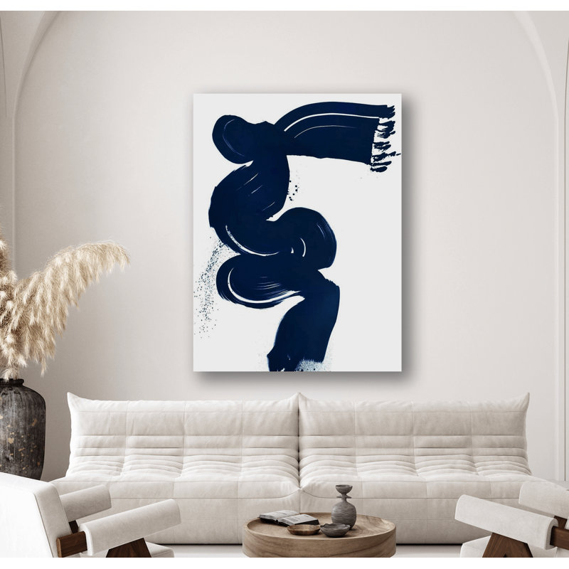 Blue Current - Artist Enhanced Canvas Print, 60" H x 40" W x 1.5" D, Wrapped Canvas
