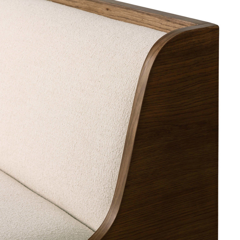 Priscilla Dining Bench-49"-Crypton Wayfarer Snow, 32" H x 74" W x 26.5" D