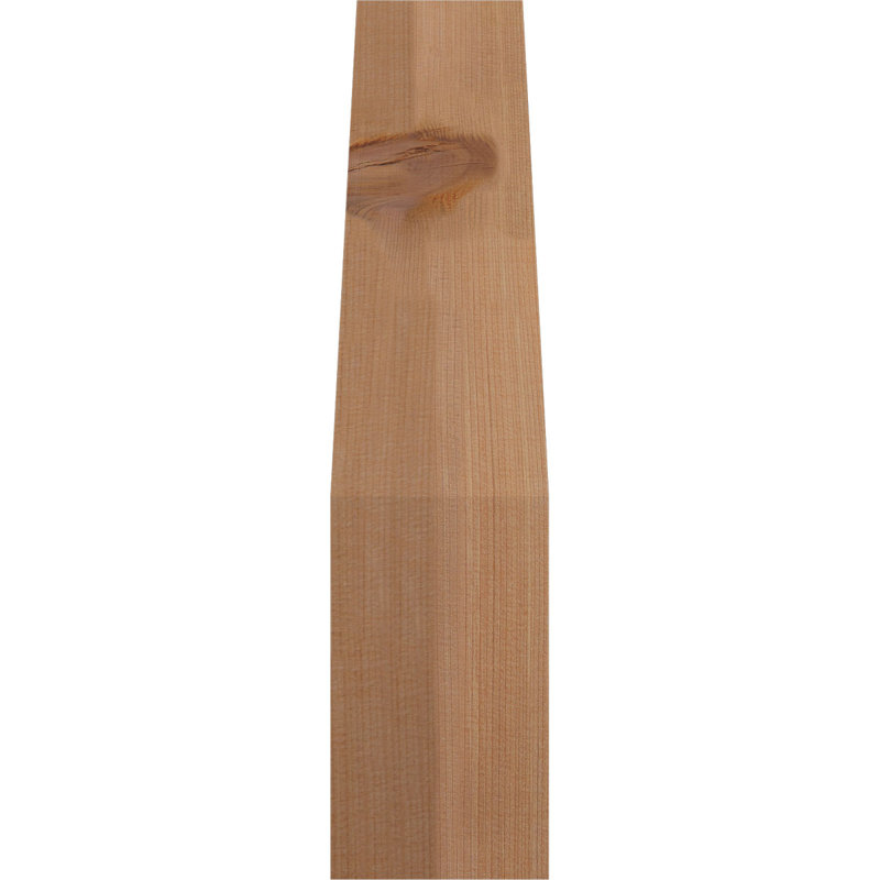 Attelle de genou lisse Funston, l 3 1/2 po x P 8 po x H 16 po, cèdre rouge de l'Ouest, Cèdre rouge, Lisse