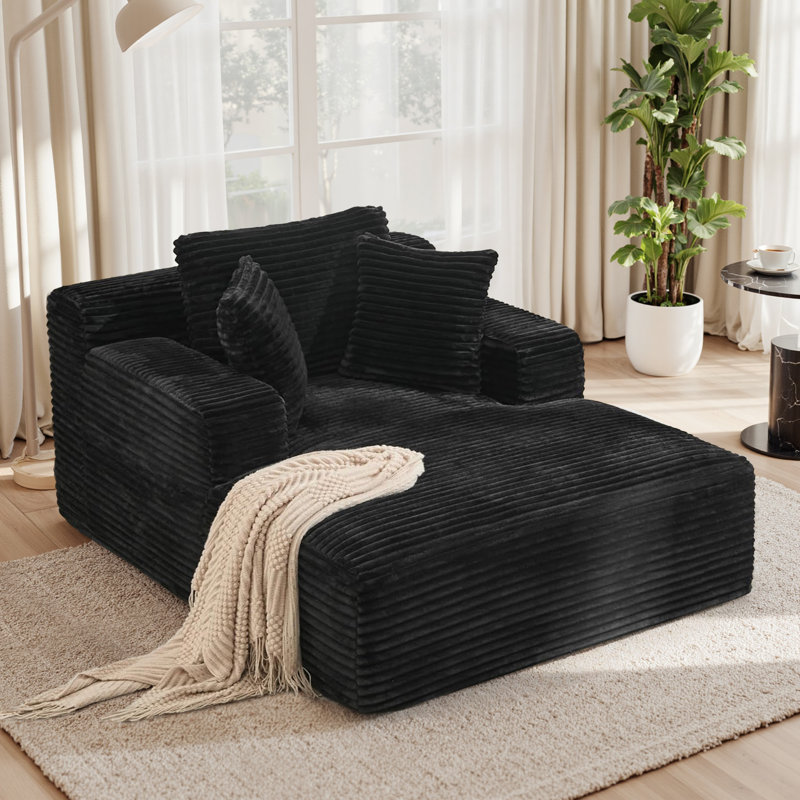 Upholstered Accent Chair, Black