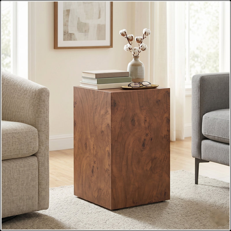 Table de bout à hauteur réglable en placage de noyer de qualité supérieure, table basse polyvalente et table d'appoint polyvalente pour les salons modernes