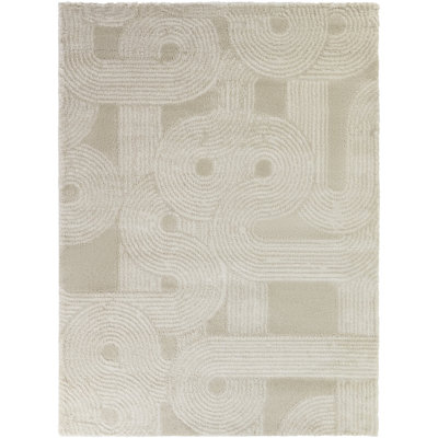 Hadleigh Beige/Cream Art Deco Arches Area Rug