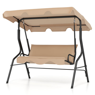 Ruffin 3 Person Porch Swing with Canopy