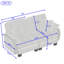 Causeuse avec 4 coussins-452602312