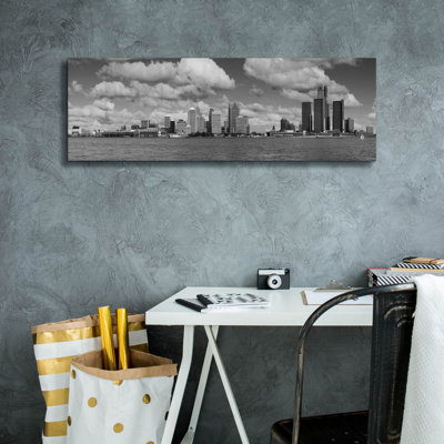 " Detroit Skyline Panorama 4 " by Monte Nagler