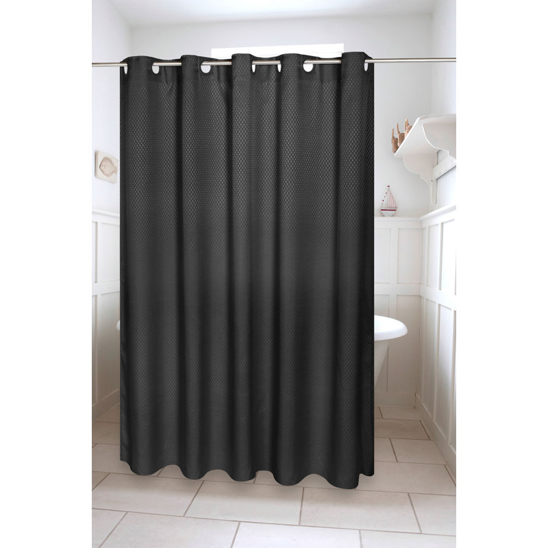 Jamarl Shower Curtain, 84" H x 70" W, Black