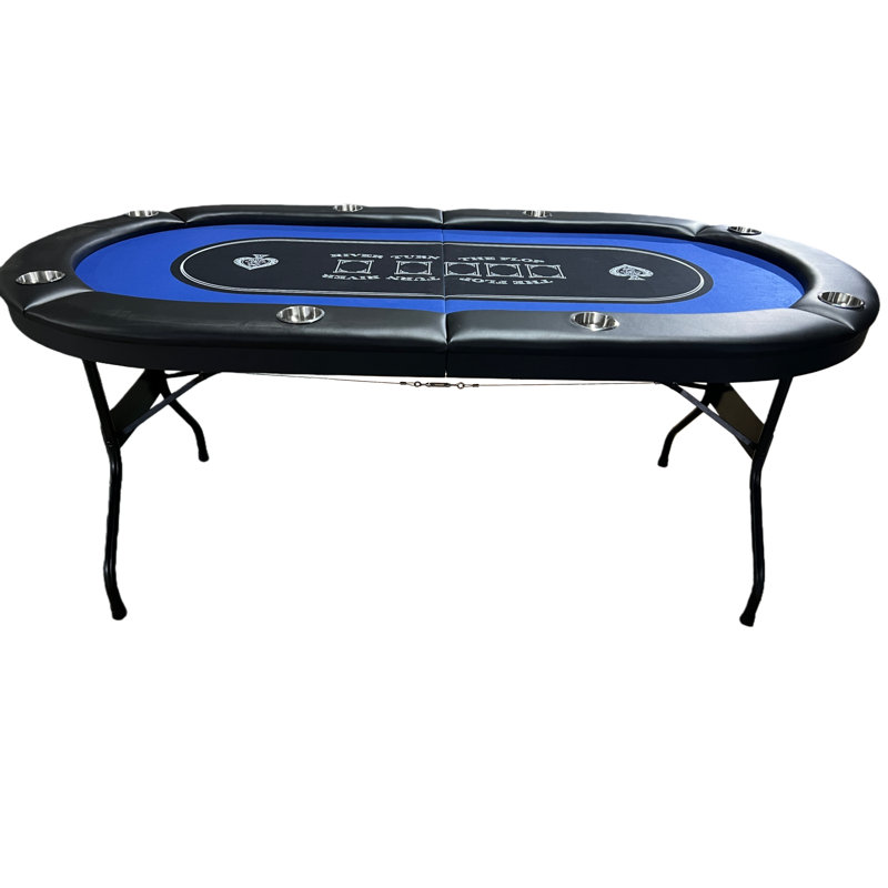 Table de poker 71 po Wesvara pour 8 joueurs avec porte-gobelets Wesvara, 70.80, Blue