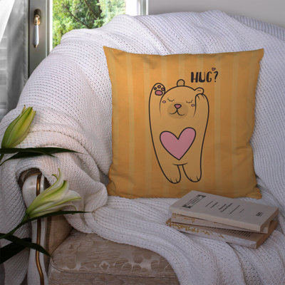 Nursery Hug Bear Indoor/Outdoor Throw Pillow