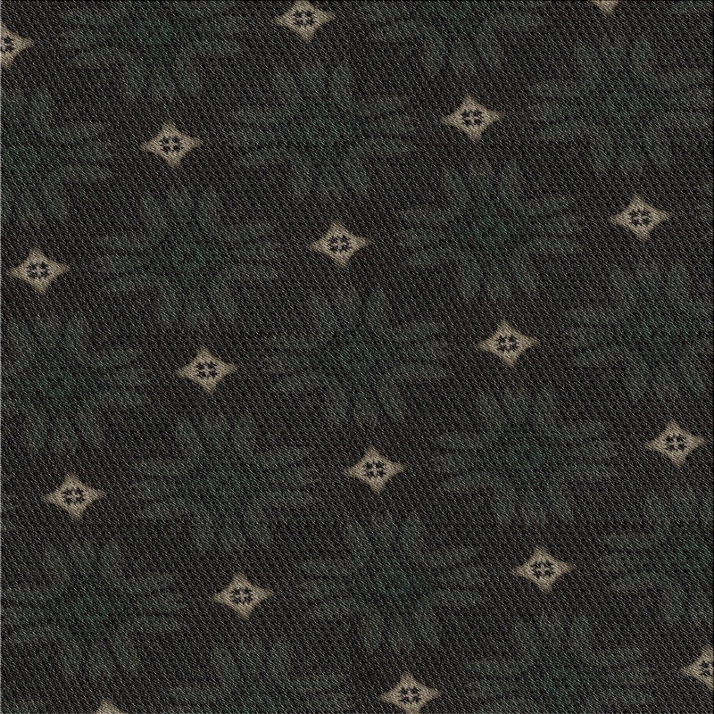 Tapis de zone noire à motifs, Carré 7 pi