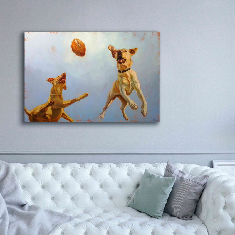 Dakota Fields «Game Point» par Lucia Heffernan, art mural sur toile, 26 po x 18 po, H 40 po x l 60 po x P 1,5 po