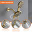 Système de douche mural avec douche à main 2-en-1, ensemble de garniture de douche à poignée double en laiton avec valve brute-101826910