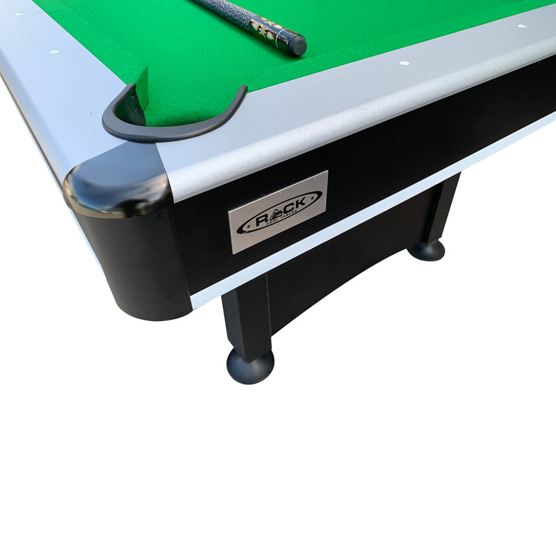 Billard/pool multi-jeux RACK Scorpius 7 pieds avec table de ping-pong, tapis vert et corps noir, Vert