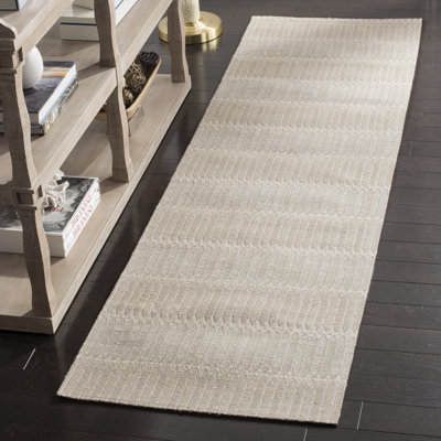 Amritpal Hand Loomed Bamboo And Viscose Striped Rug