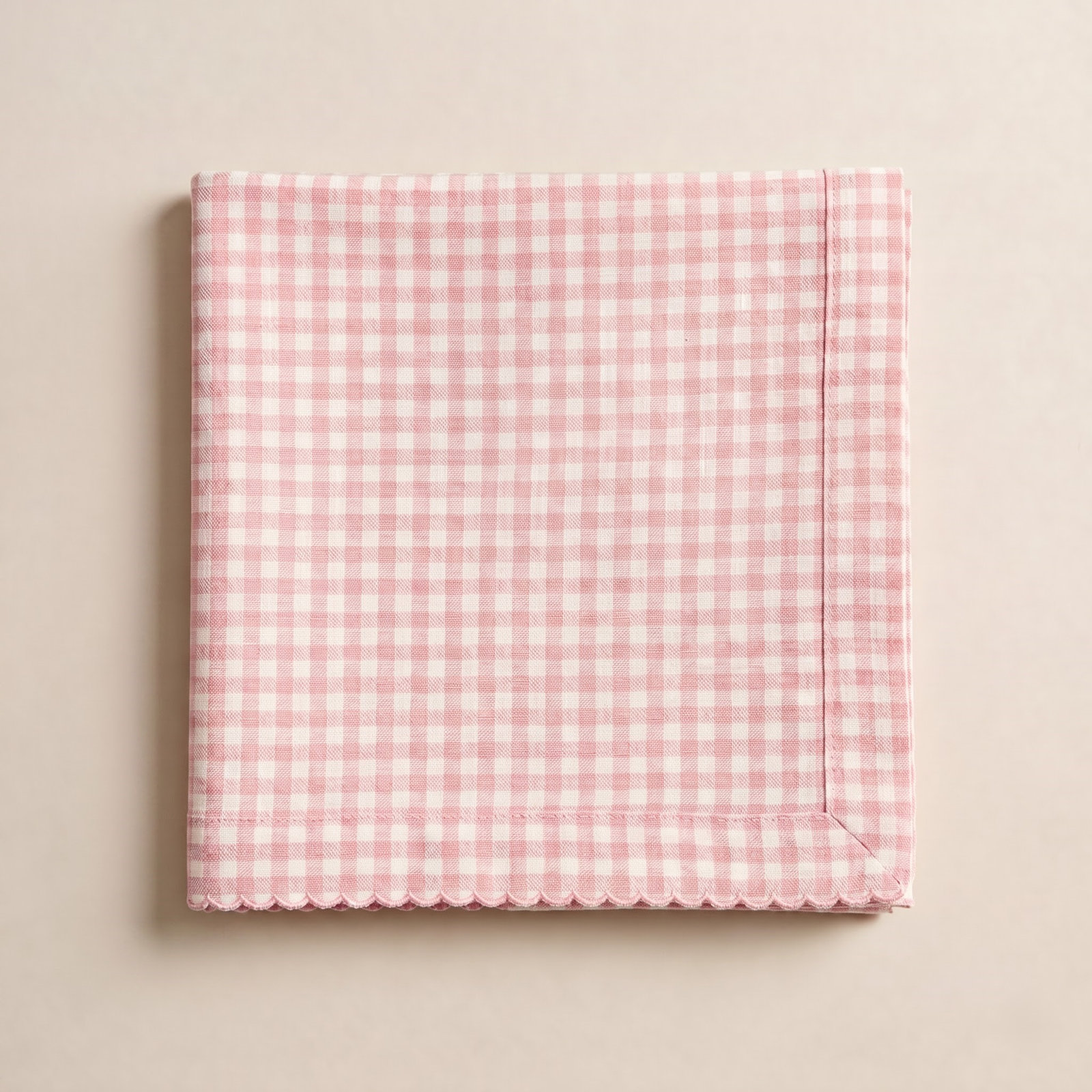 Ishida Gingham Table Runner, Pink