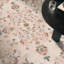 Tapis rose à motif floral lavable à la machine avec envers antidérapant Abadou-2111452669