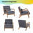 Scandinavian Lounge Chair - Corduroy Upholstery with Solid Wood Frame, Modern Minimalist Armchair-141022352