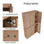 Buffet de salle de bain 36 po avec 6 portes à fermeture douce et fixation flottante