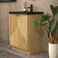 Meuble-lavabo autoportant de 23,6 po Monterey + lavabo en acrylique noir renforcé-664254020