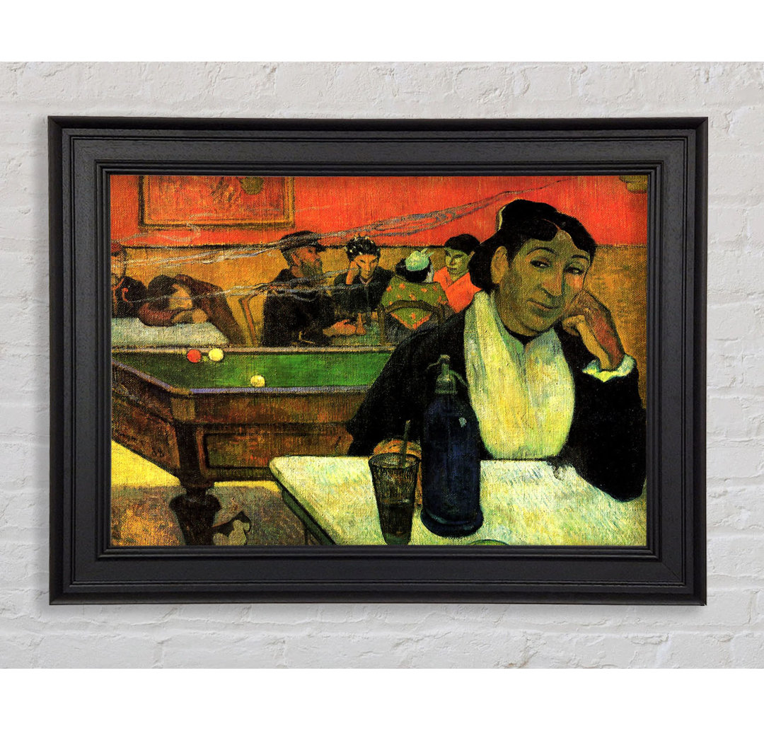 Gauguin Madame Ginoux im Cafe Gerahmter Druck